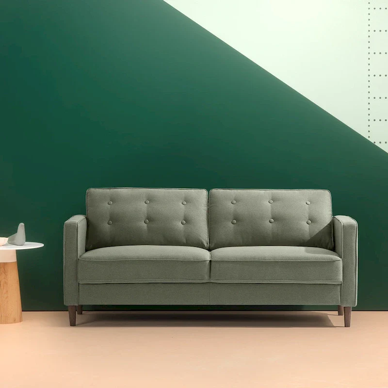 Priage by ZINUS Pear Green Button Tufted Sofa