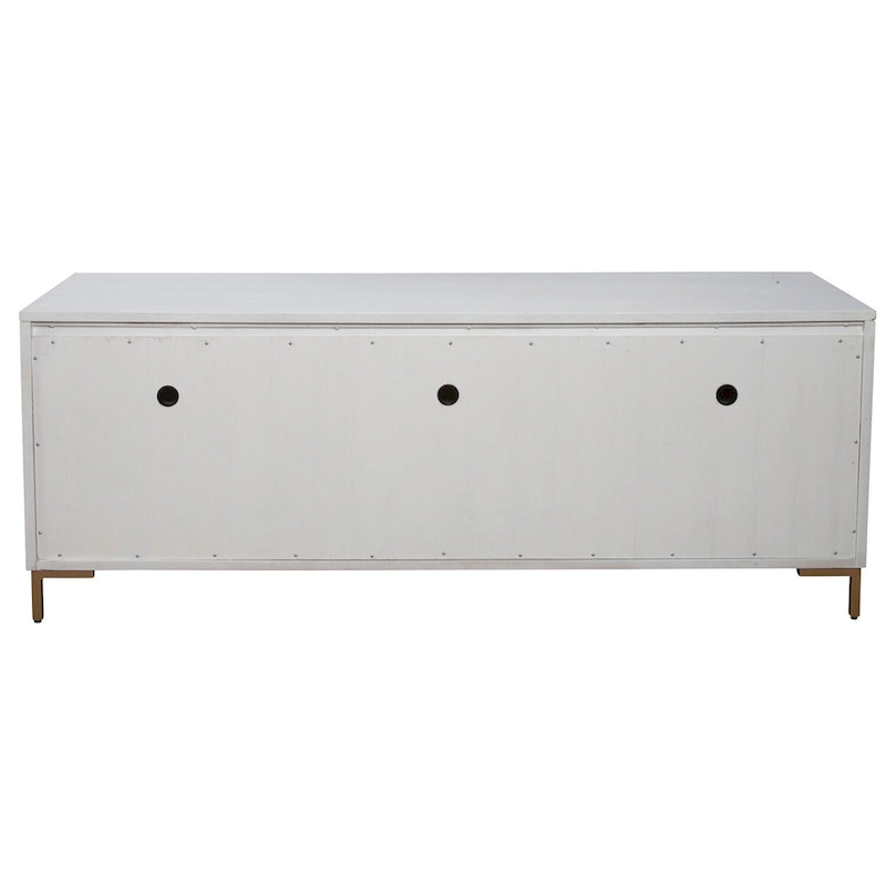 Alpine Furniture Madelyn Wood TV Console in White