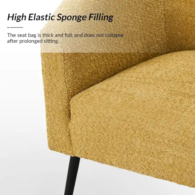 Hal Modern Boucle Armchair with Metal Legs by HULALA HOME