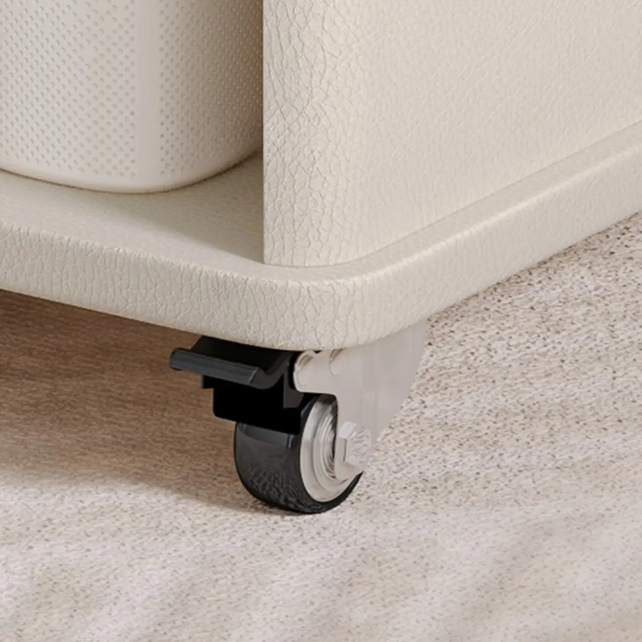 Versatile Elegant Modern Wooden Side Table with Wheels