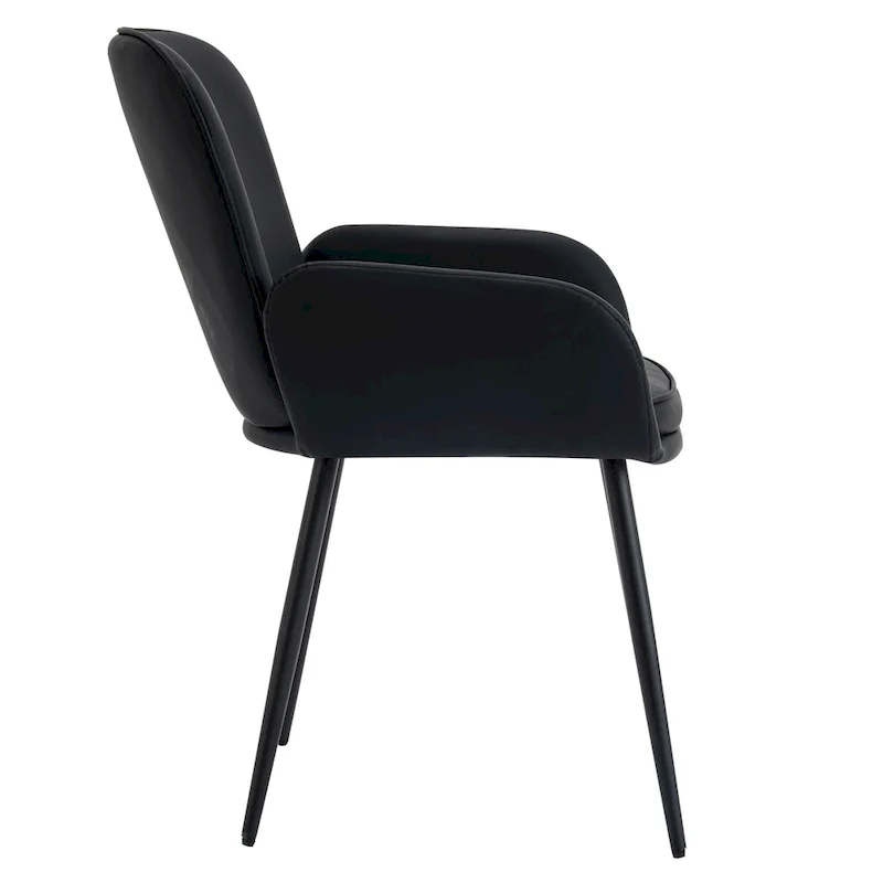 Set of 4 Cat-Scratch Resistant Dining Chairs with Gold Metal Legs