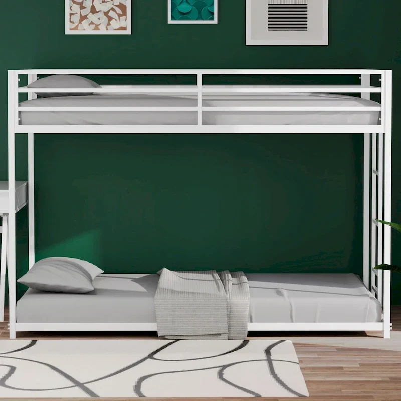 Twin over Twin Metal Bunk For Bedroom