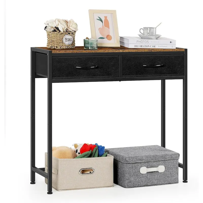 33.5  Modern Narrow Console Table with Drawers