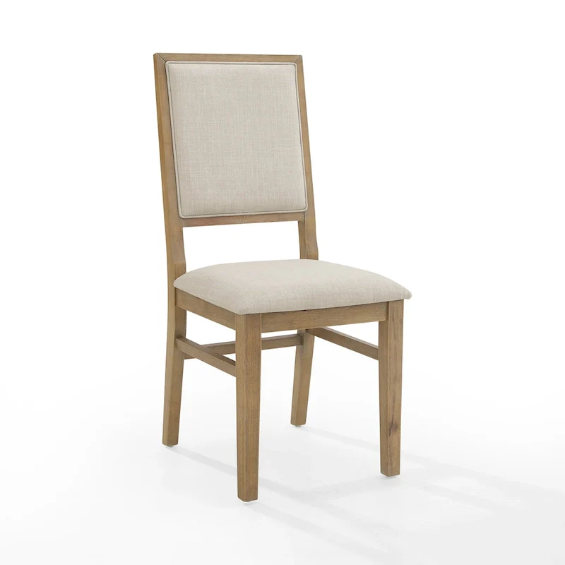 Rustic Brown Upholstered Dining Chair with X-Back Design