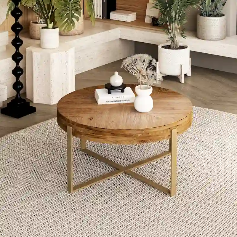 Modern Retro Splicing Round Coffee Table