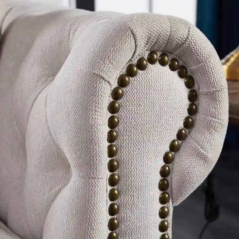 Chesterfield Sofa in Linen Fabric