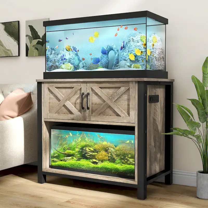 Moasis 40-50 Gallon Aquarium Stand Cabinet Fish Tank Stand with Power Outlets