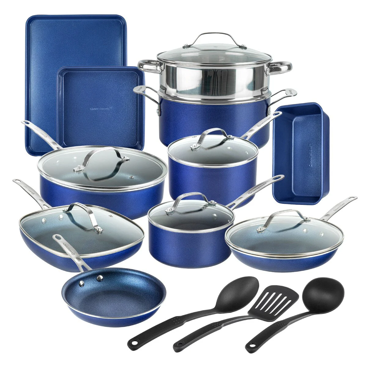 Granitestone Blue 20 Pc Nonstick Cookware Set