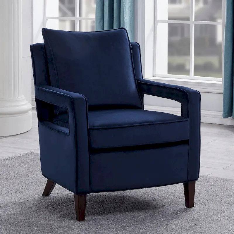 Quinn Velvet Accent Arm Chair by