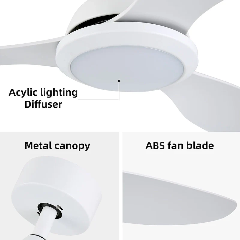 OVIOS Elegant 52-inch 2-in-1 Ceiling Fan Light with Remote Control