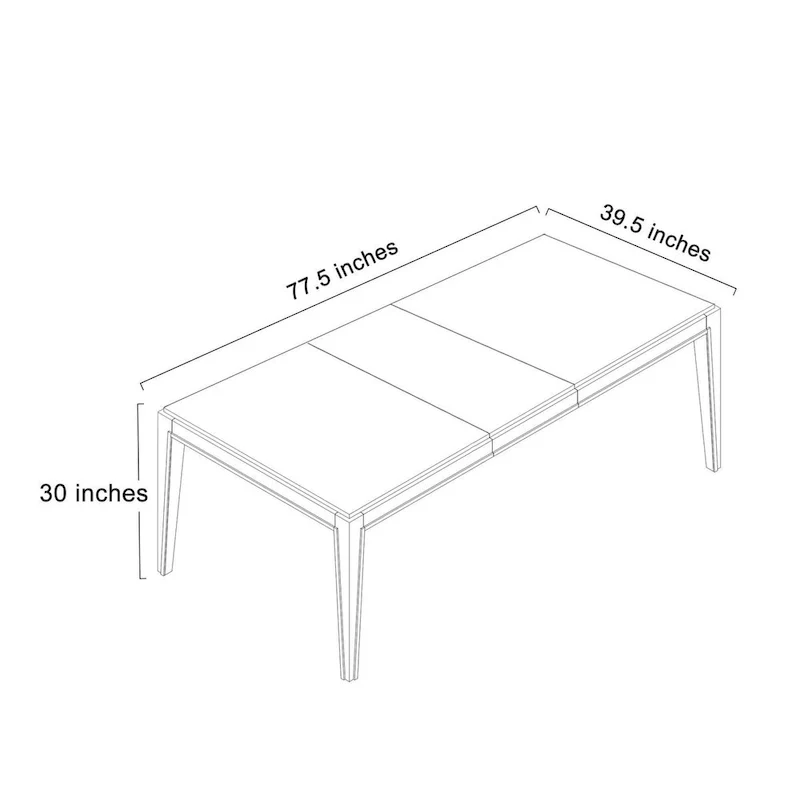 *Limited* Zarbel 6-8 People Rectangle Dining Table Modern Farmhouse Solid Wood Expandable Leaf Table Kitchen Dining room