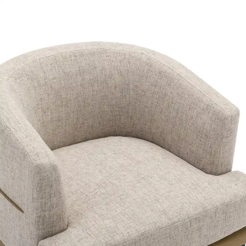 Modern Two-tone Barrel Fabric Chair
