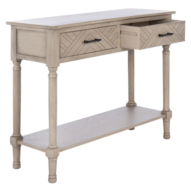 SAFAVIEH Eryka 2-Drawer Console Table - 35.5  W x 13  L x 29.5  H - 36Wx13Dx30H