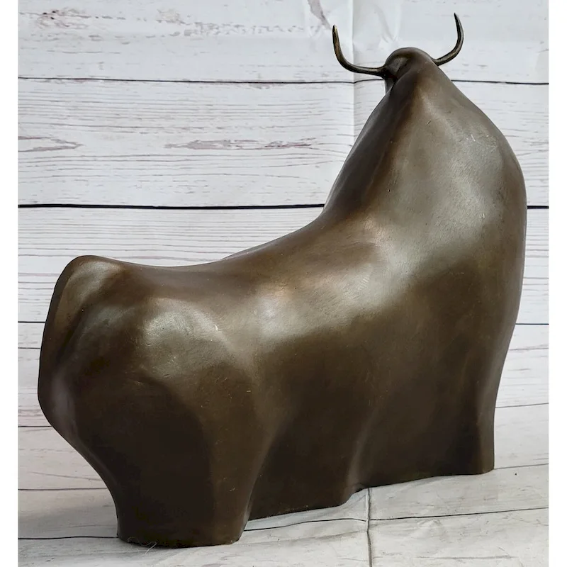 Modern Art Abstract Imitative Bull Bronze Figurine Botero Statue Sculpture Figurine Figure