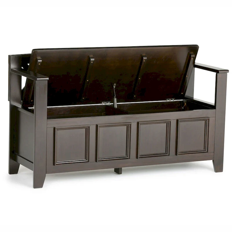 48 Inch Solid Wood Entryway Storage Bench - Seats 2