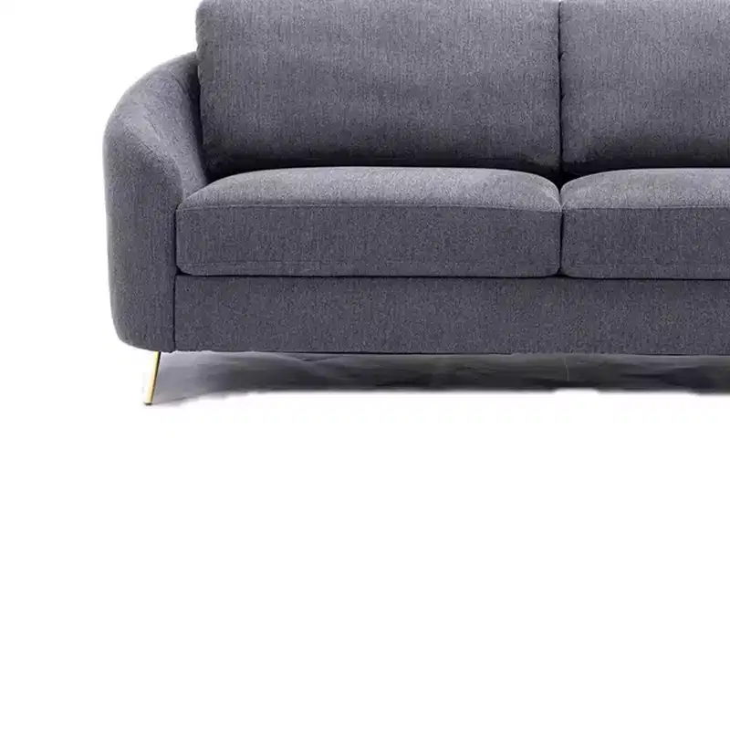 80" Yuina Sofa Gray Linen - Acme Furniture: Chrome Metal Legs, Pocket Coil Seat, Wood Frame