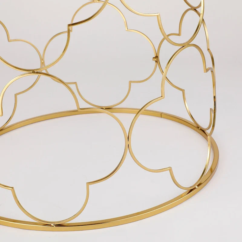 Gold Round Glass Coffee Table - Nesting Design