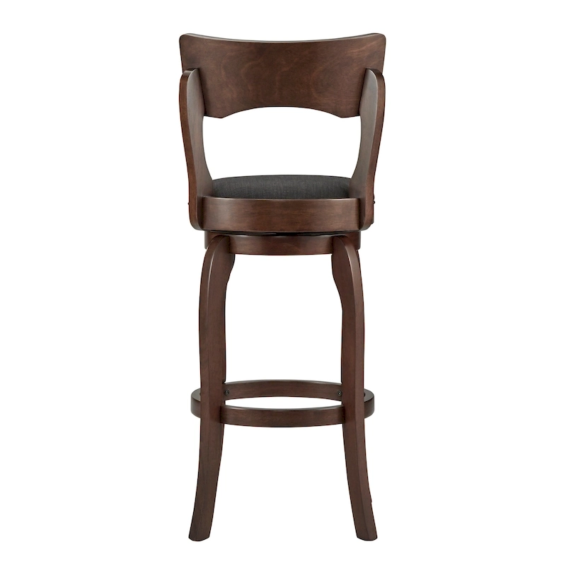 Lyla Swivel 29-inch Brown High Back Bar Height Barstool by iNSPIRE Q Classic