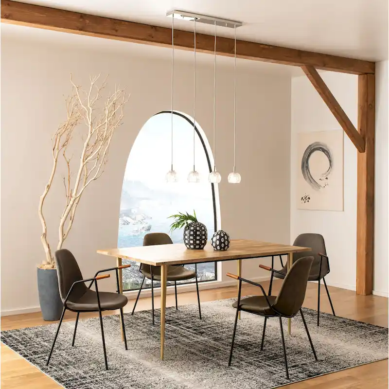 SAFAVIEH Lighting Mura Pendant - 30.5 x4.5 x11.25-79.25  - Antique White - 31Wx5Dx79H