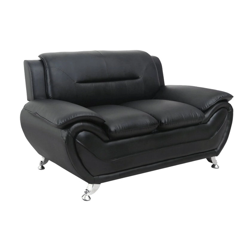Michael Segura Bonded Leather Upholstered Loveseat