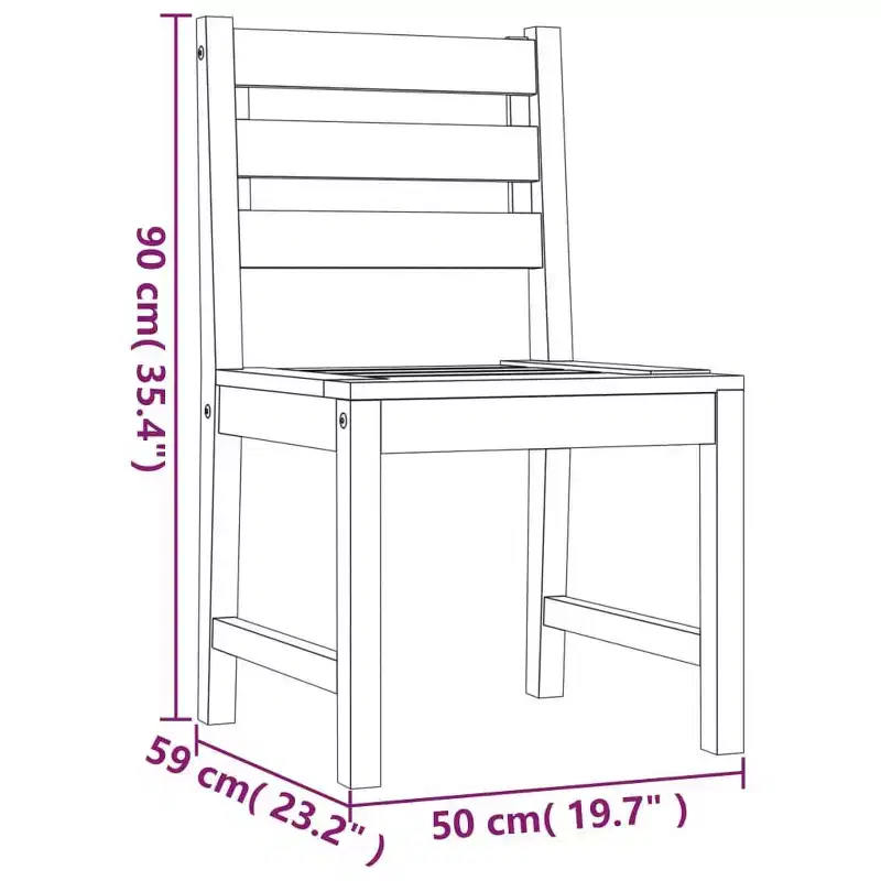 vidaXL Patio Dining Set Solid Wood Teak