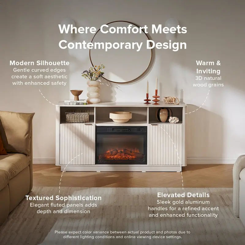 Brooklyn 59 Electric Fireplace TV Stand
