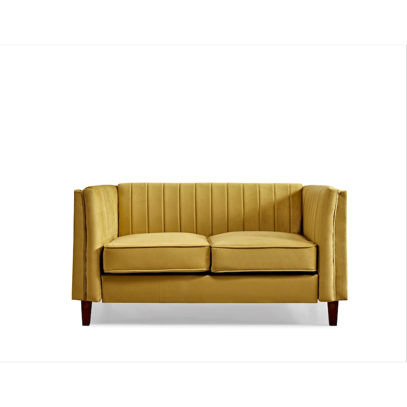 Line Tufted Square Design Loveseat