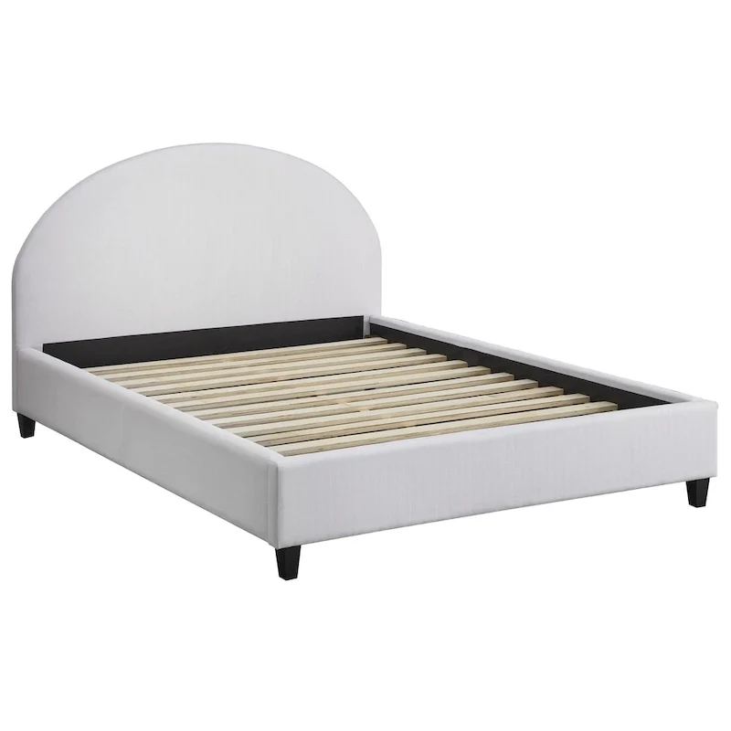 angelo:HOME Ava Mid-Century Upholstered Queen Platfom Bed