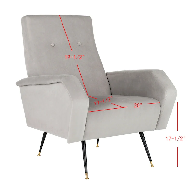 SAFAVIEH Senja Mid-Century Modern Retro Club Chair - 27.5  x 34.8  x 37  - 28Wx35Dx37H