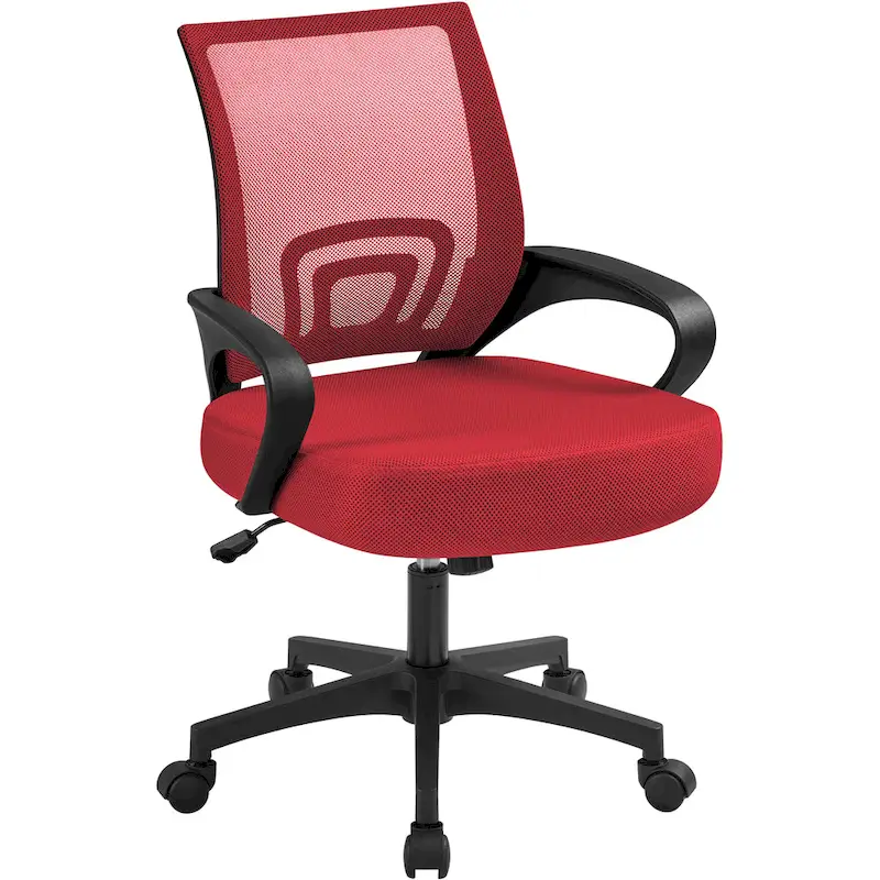 Yaheetech Adjustable Ergonomic Office Chair MidBack Mesh Swivel Chair