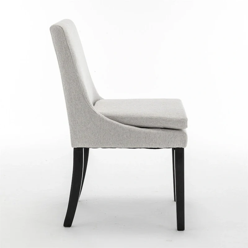 Modern Dining Chairs with Solid Wood Legs (Set of 2)