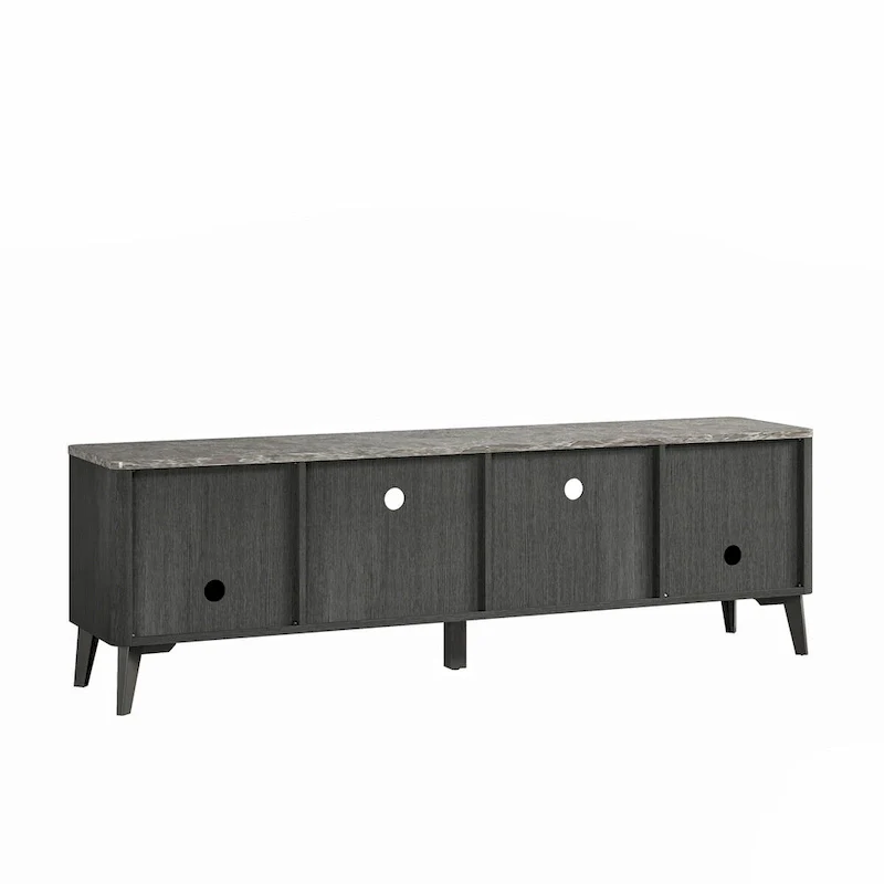 Stylish 70-Inch TV Stand with Marble-Printed Top - 70 in Width