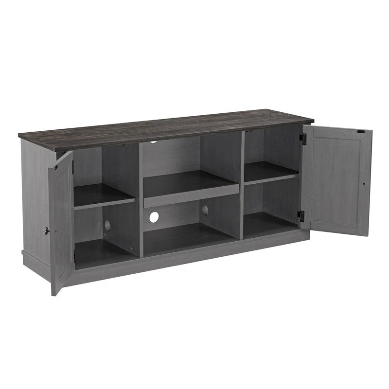 Industrial 3-Shelf Narrow End Table – Brown / Grey / Oak / Yellow