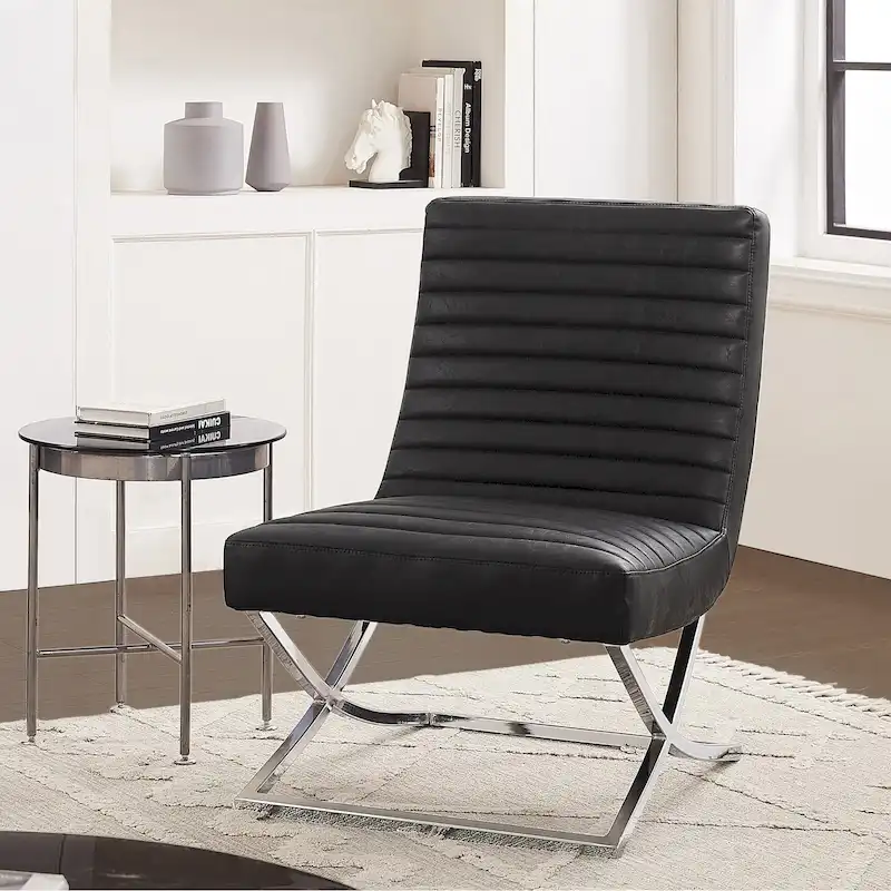 Art Leon Retro Armless Leather Chair