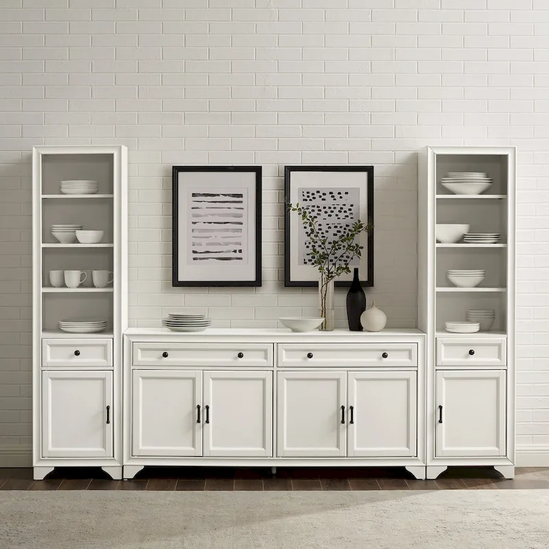 Crosley Tara 3Pc Sideboard And Bookcase Set - 15x97x67.63