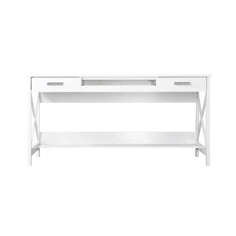 Saint Birch Alaska 59.5 Modern Farmhouse Writing Desk with Two Drawers