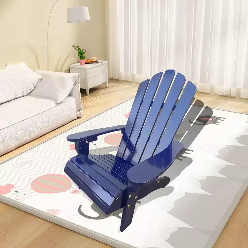 Whisen Adirondack Chair, Populus Hardwood, Sturdy & Comfortable, Easy Assembly for Patio/Garden