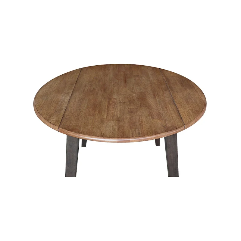 42 in. Solid Wood Round Dual Drop Leaf Table