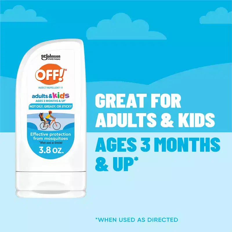 OFF! Adults & Kids Mosquito Repellent Lotion with Picaridin - 3.8oz