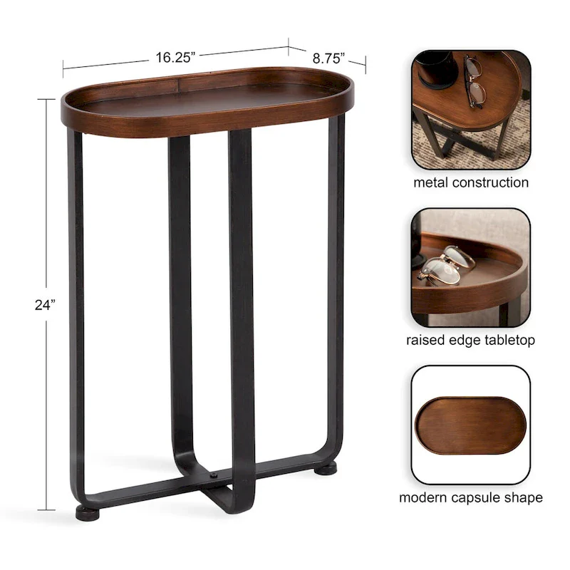 Kate and Laurel Zabel Capsule Metal Side Table