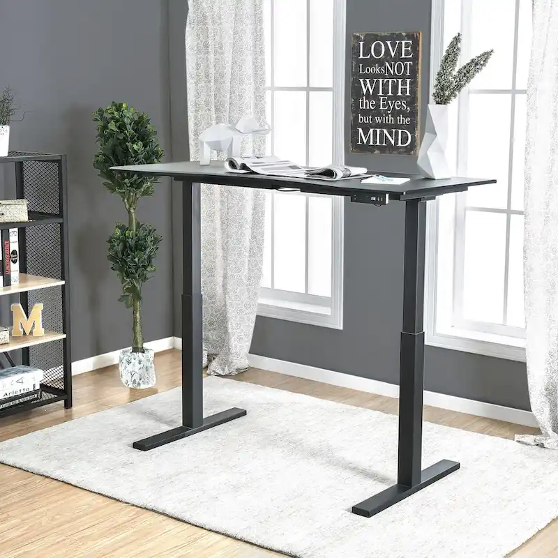 Furniture of America Hix Industrial Adjustable Standing Desk