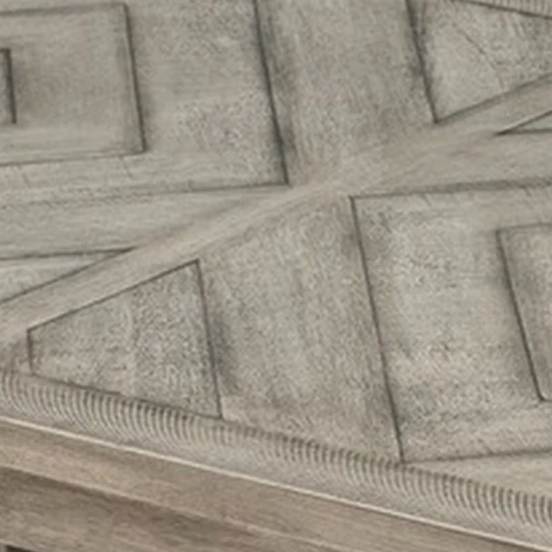 Lais 60 Inch Dining Table, Rectangular, Diamond Wood Grain Pattern, Gray