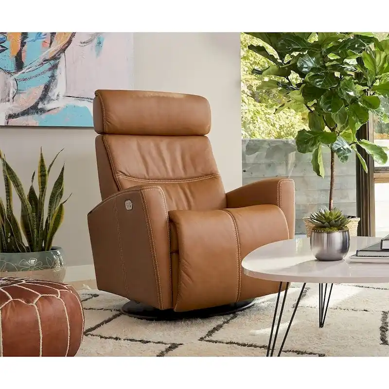 Milan Leather Swing Recliner