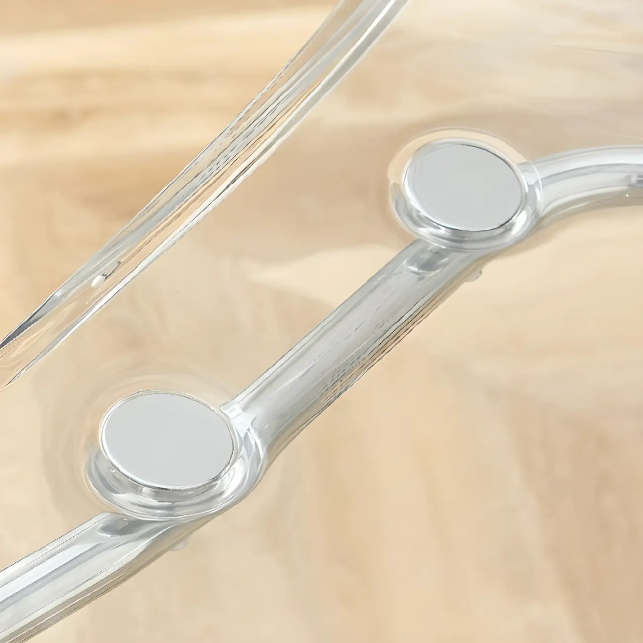 Modern Solid Back Armless Acrylic Dining Chairs