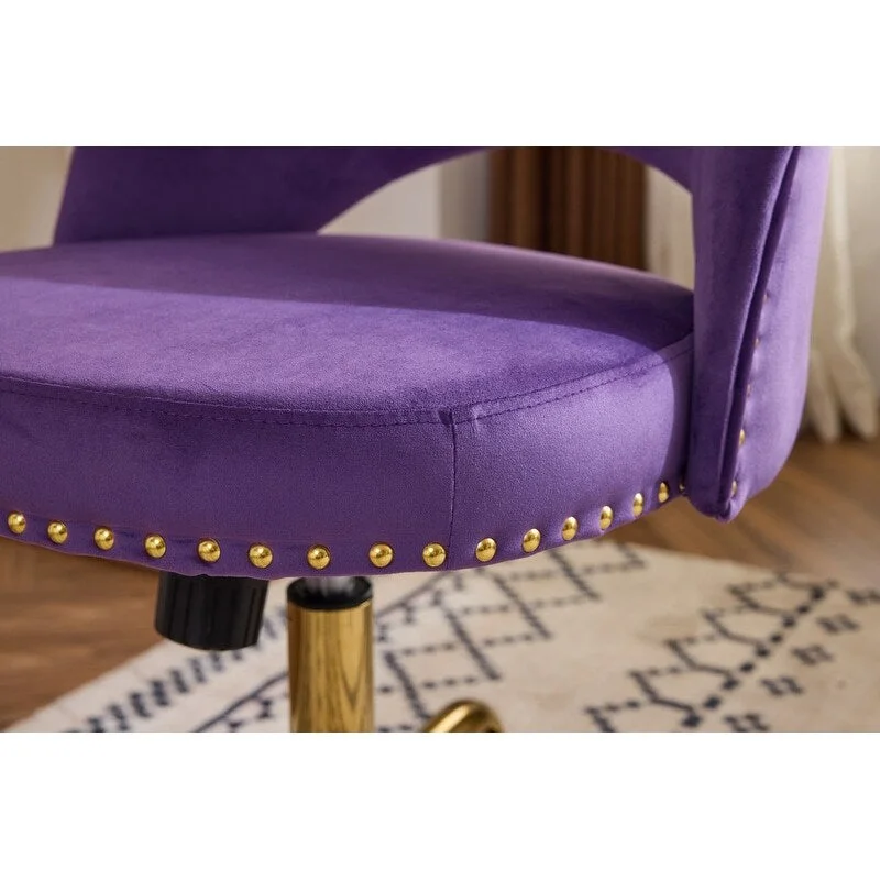 Office Chair Velvet Desk Chair Swivel Armchair Cute Modern Fabric Home Office Desk Chairs with Wheels