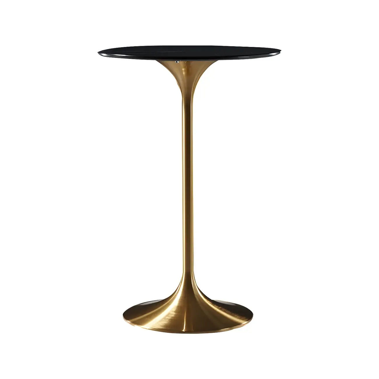 Glam Round Tall Bistro Table Pedestal Base Bar Table