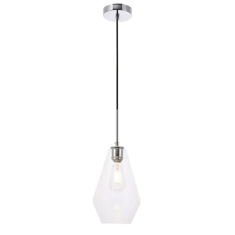 Gerald 1-light Elongated Glass Shade Hanging Pendant Light