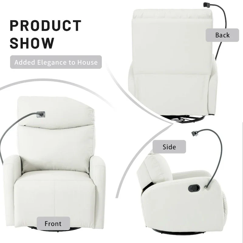 Modern Small Rocking Swivel Recliner Chair