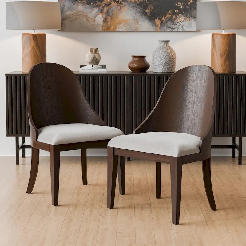 7-Piece Expandable Dining Table Set with Leaf - Solid Wood Trestle Base, 108