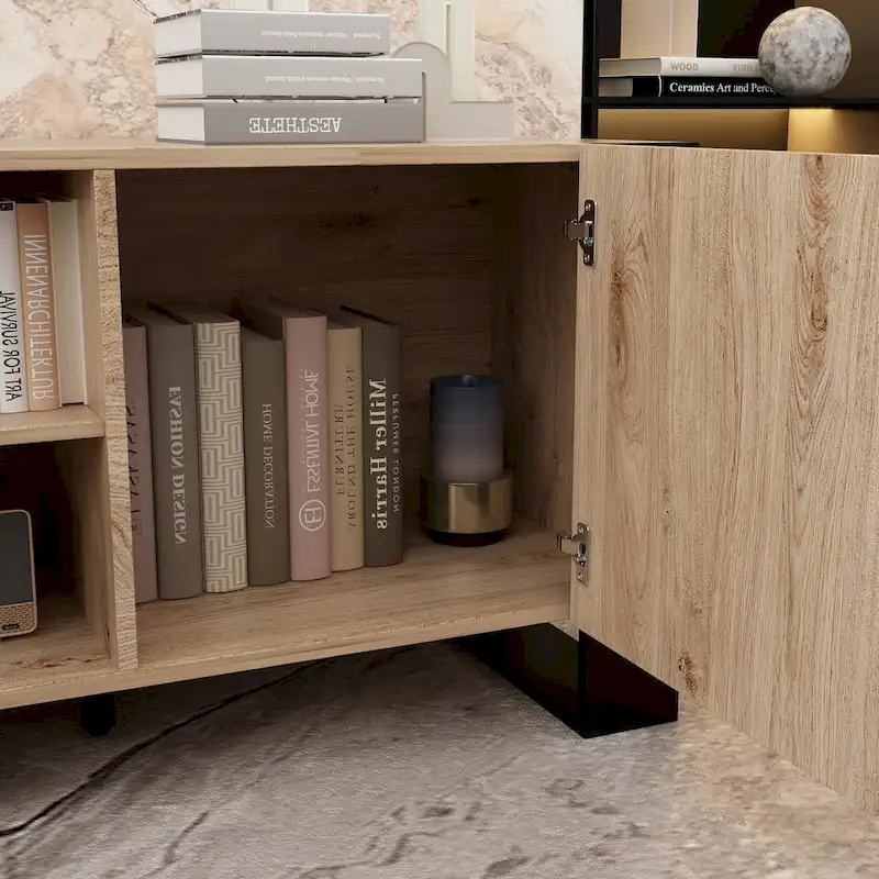 Entertainment Center with Fireplace Option:2 Flame Modes1500W 68.9W